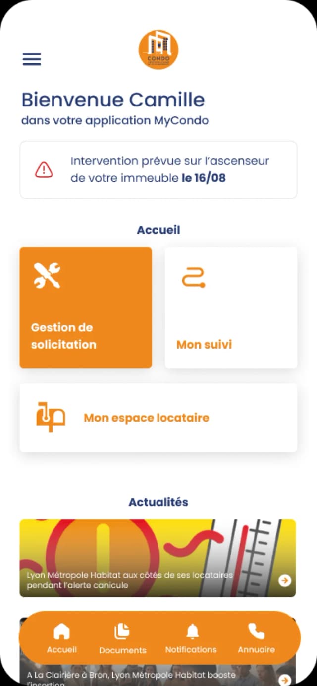 Présentation de l'application mobile